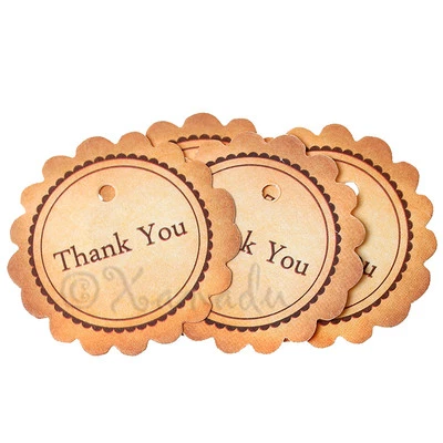 XANADU DESIGNS Thank You Paper Tags - Wholesale Paper Thanks Note Tags P8380 - 20, 50 Or 100PCs