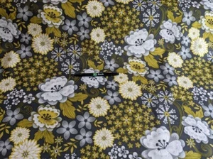 Robert Kaufman savannah gray quilting 100% cotton fabric floral by the yd - Picture 1 of 6
