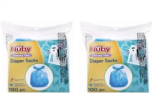 Bolsas/bolsas de pañales desechables Nuby Pieza con aroma en polvo, azul (200 unidades) - Imagen 1 de 2