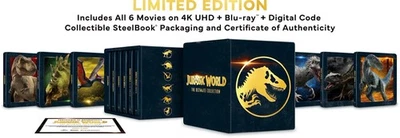 Jurassic World: The Ultimate Steelbook Collection (4K UHD + Blu-ray + Digital) - Imagem 1 de 4