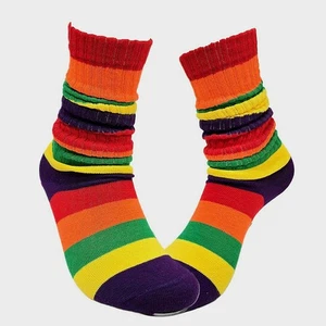 Dark Rainbow Slouch Socks (Adult Medium) - Heavyweight - Picture 1 of 5