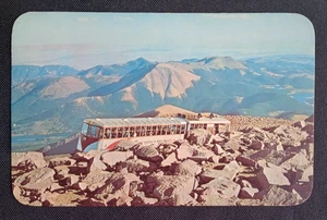 Postal Pikes Peak Streamline Cog Train Colorado Dexter Press matasellado 1966 - Imagen 1 de 2