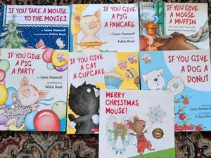 7 IF YOU GIVE A MOUSE A COOKIE Picture Books by Laura Numeroff ~ VGC 5 hc - Picture 1 of 8