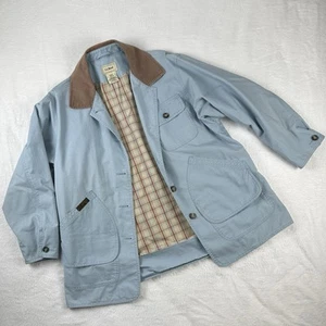 Cappotto LL Bean Canvas Chore Barn donna Petite Medium blu chiaro - Foto 1 di 16