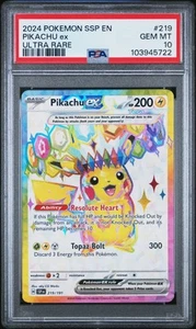 PSA 10 - Pikachu ex 219/191 SV Surging Sparks - Pokemon - Picture 1 of 5