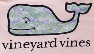 Vineyard Vines Boys Pink Palm Fill Whale Pocket Tee T-Shirt - Size L (16) - EUC - Picture 1 of 10