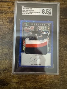 2021 Panini One - Precision Rookie Patch AutoJustin Fields #304 -/25 SGC8.5 - Picture 1 of 10