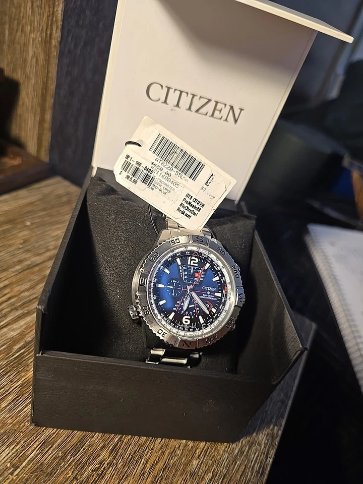 Citizen Men's Promaster Navihawk A-T Chronograph Watch AT8220-55L with Blue Dial - Image 1 of 4