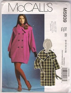McCall's Sewing Pattern 5939, Lined Coats, Size 8 - 16, OOP, Uncut - Picture 1 of 1