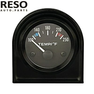 2 Inch 52mm Car Water Temperature Gauge Meter 100-250℉ W/ Sensor Instrument Rack - Image 1 of 4