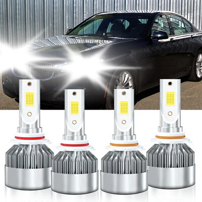 9005 9006 LED Headlight High Low Beam Kit Bulbs 6000K For BMW 740i 1993-1994 - Image 1 of 4