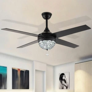 42" 4 Blades Indoor LED Ceiling Fan Light with Remote Control 3-Color Change NEW - Picture 1 of 14