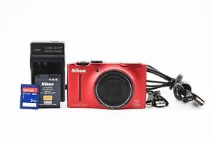 Nikon COOLPIX S8100 Red 12.1MP Compact Digital Camera [Very good] From Japan