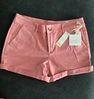 WOMENS Jean SHORTS PINK Mid Rise NWT Size 6 /32