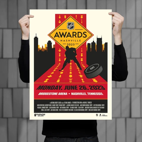 Phenom Gallery NHL 2023 Awards 18" x 24" Serigraph Cover