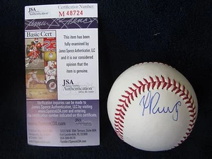 Yasiel Puig Autographed Official Major League (Selig) Baseball - JSA Cert - Picture 1 of 9