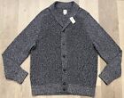 GAP Men’s Heather Blue Knit Cardigan Sweater - XL
