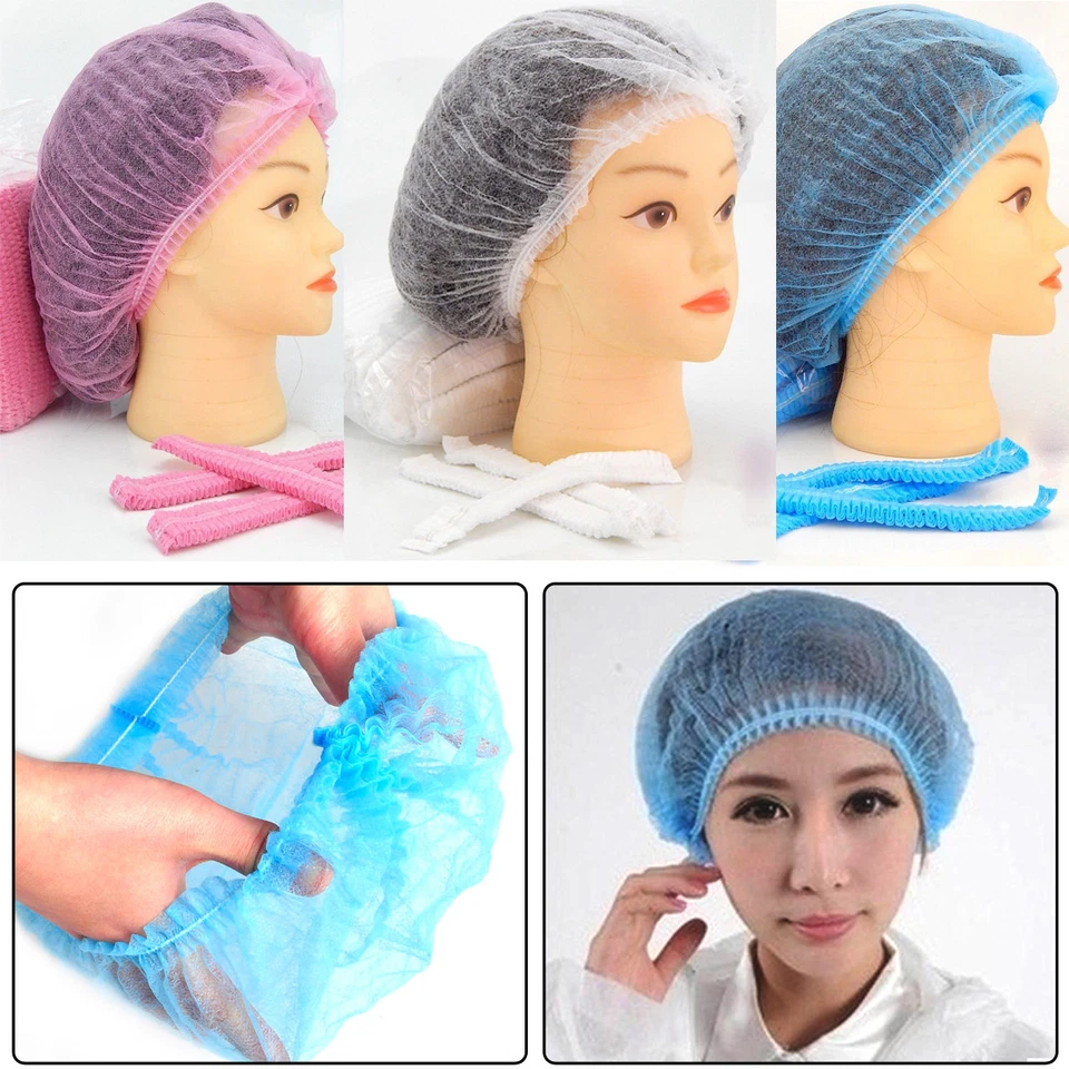 25x Microblading Permanent Makeup Disposable Cap Hairnet Catering Stretch Hat - Image 1 of 1