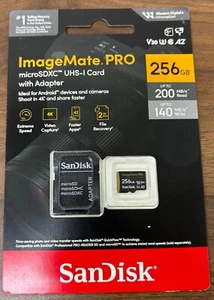 SanDisk 256GB ImageMate Pro microSDXC UHS 1 Memory Card, 200MB/s-SDSQXBD-250GB - Picture 1 of 2