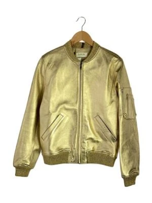 A.P.C. blouson Jacket leather goatskin gold XS Used - Image 1 of 4