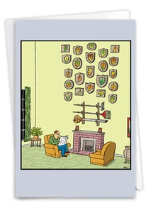 1 Funny Father's Day Card with Envelope - Dad's Leaves C9206FDG - Picture 1 of 6