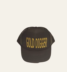GOLD DIGGER   SNAP BACK MESH BACK TRUCKER  HAT   BLACK - Picture 1 of 1