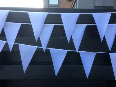 Extra Grande de Luxo Branco Casamento Bunting comprimentos de 26ft Livre Rápido Post 1st Classe - Imagem 1 de 4