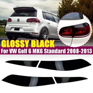 For  Golf 6 MK6 Black Rear Tail Light Lamp Eyelid Trim Cover 2008-2013 - Bild 1 von 5