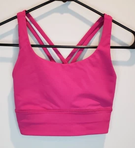 Sujetador Lululemon Talla 2 Mujer Raspberry Energy Longline Copas B-D Soporte Medio - Imagen 1 de 4
