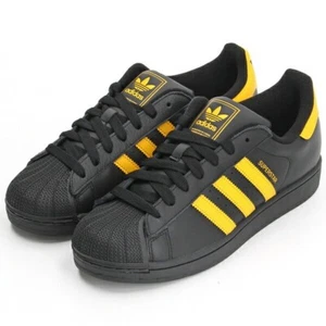 adidas Originals Superstar 2 JQ4727 Core Black Crew Yellow Men's Size Auth New - Picture 1 of 12
