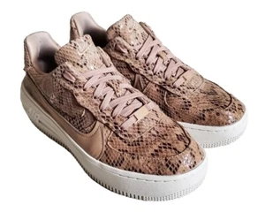 Womens Nike Air Force 1 PLT.AF.ORM Trainers Snakeskin Uk 6.5 Eur 40.5 - Picture 1 of 14