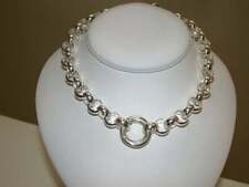 8mm Rolo Chain Necklace 925 Sterling Silver, Choker & Long Link Charm Necklaces