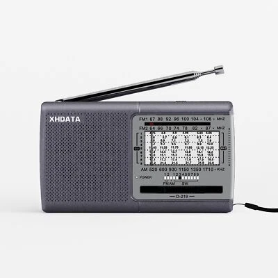 RADIWOW XHDATA D219 Portable AM FM Shortwave Radio Battery Operated Small Great Recep