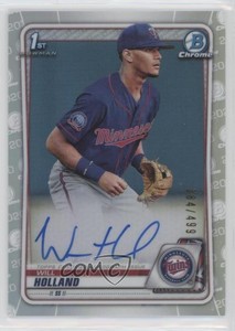 2020 Bowman Chrome Prospect Auto Refractor /499 Will Holland #CPA-WH Auto