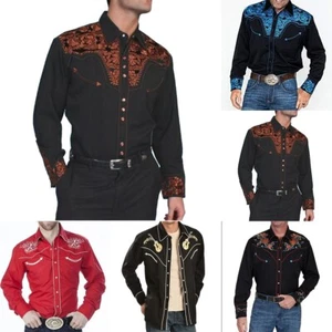 Modern Men's Casual Retro Long Sleeve Shirts Button Down Dress Shirt Tops - Picture 1 of 10