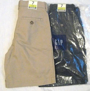 GAP Gapshield Pantalones cortos de niño talla 7 Slim Superlastic Elija caqui-beige o azul marino - Imagen 1 de 9
