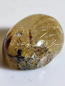 7.45 ct Oval Cabochon cut Rutilated Quartz - Picture 1 of 11