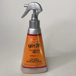 Schwarzkopf Got2b Crazy Sleek Flat Iron Blow Dry Lotion Conditioning RETIRED - Picture 1 of 5