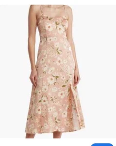 August Sky Pink Floral Maxi Dress Women’s M Spaghetti Strap Summer Beach Boho - Picture 1 of 9