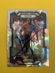 Tarjeta Prizm de hielo agrietado firmada por Jean Philippe Mateta con certificado de autenticidad - Crystal Palace - Imagen 1 de 1