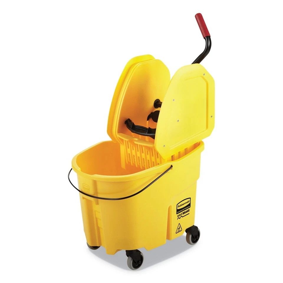 Rubbermaid Commercial FG757788YEL 35 qt. Combo de prensa descendente WaveBrake 2.0 - YL nuevo Foto 1 de 4
