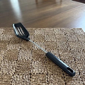 EKCO “LIKE” Black Nylon Slotted Serving Spoon Plastic Black Handle - Picture 1 of 13