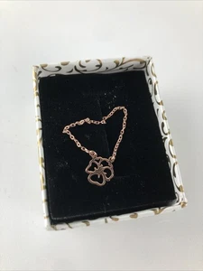 Rose Gold 925 18" necklace with a Violet charm - Picture 1 of 4