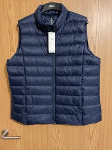 M&S Women Feather and Down Puffer Sleeveless Jacket Gilet UK16.BNWT  - Picture 1 of 5