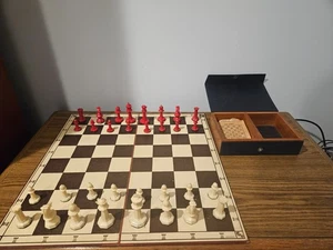 Auténtico Juego Completo de Ajedrez Drueke Nº 24 Con Tablero/Piezas/Caja ENVÍO GRATUITO - Imagen 1 de 12
