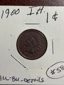 1900 Indian Head Cent - Scarce High Grade NICE DETAILS - Picture 1 of 11