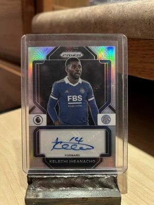2022-23 Panini Prizm Premier League Signatures Kelechi Iheanacho /49 Auto Silver - Image 1 of 2