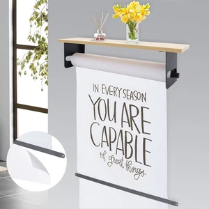 24" Wall Mounted Kraft Paper Roll Holder Dispenser Cutter Paper Roll Decoration - Picture 1 of 21