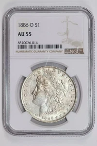 1886-O MORGAN DOLLAR NGC AU55 - Picture 1 of 2