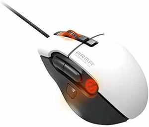 ELECOM Gaming Mouse M Size 8 Button ARMA White M-ARMA50WH F/S w/Tracking# Japan - Picture 1 of 7